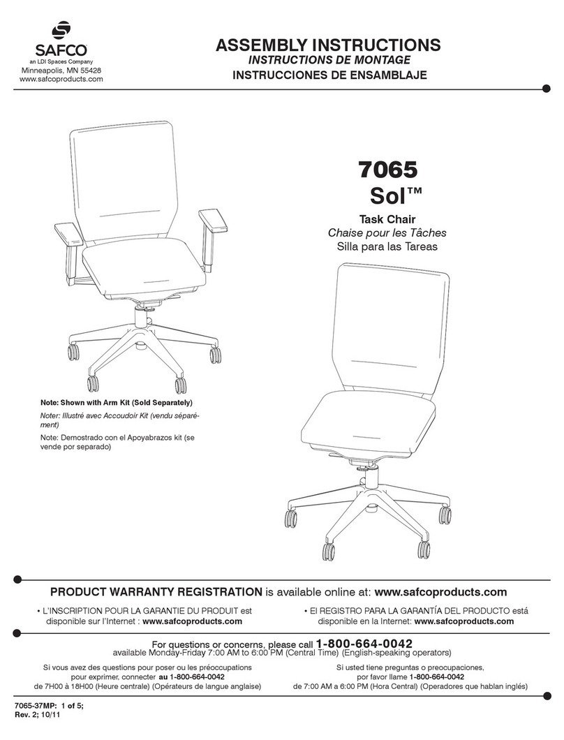 LDI Spaces Safco Sol 7065 User manual LDI Spaces Safco Sol 7065 User manual