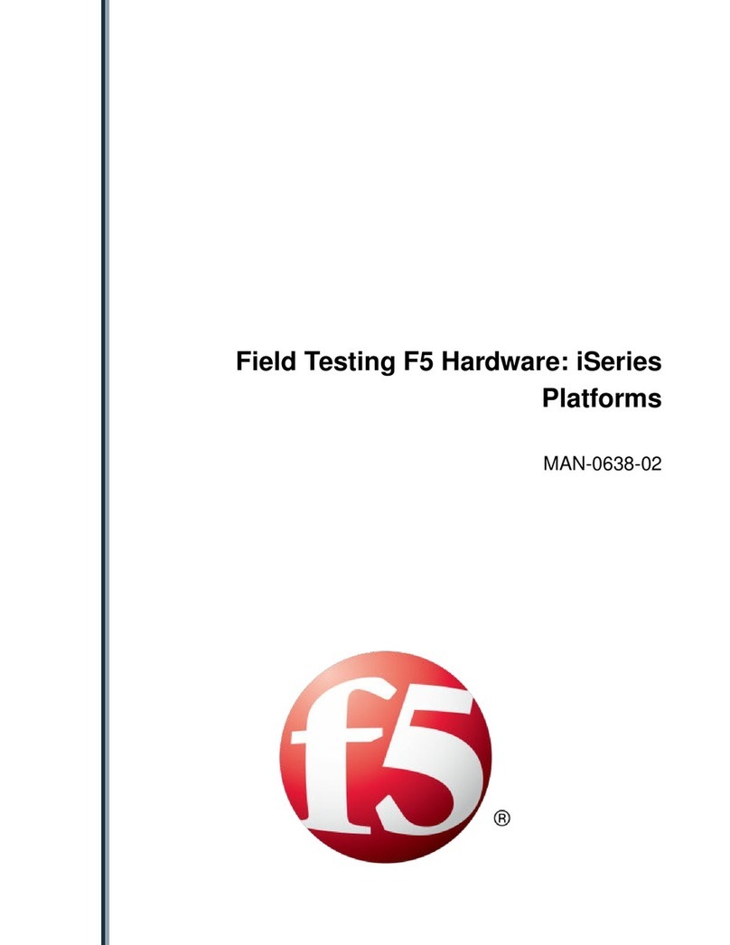 F5 iSeries User manual F5 iSeries User manual