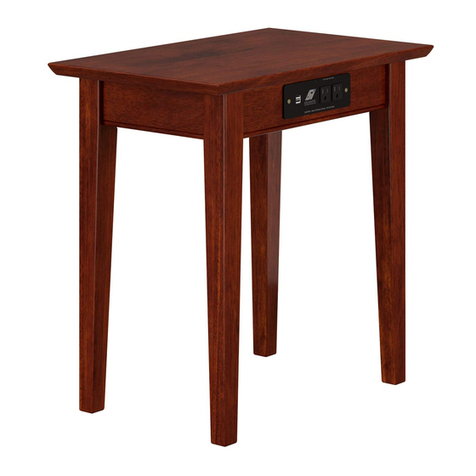Atlantic SHAKER SIDE TABLE User manual Atlantic SHAKER SIDE TABLE User manual
