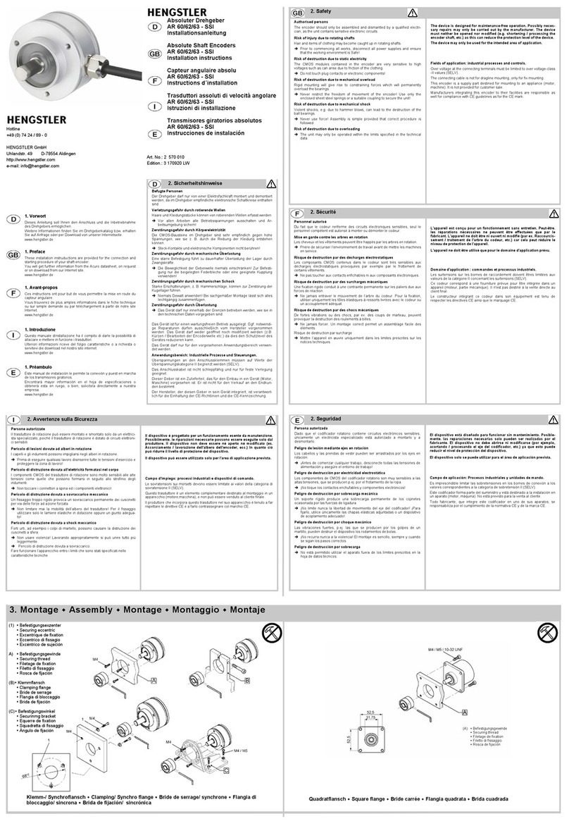 Hengstler AR 60 Series installation instructions