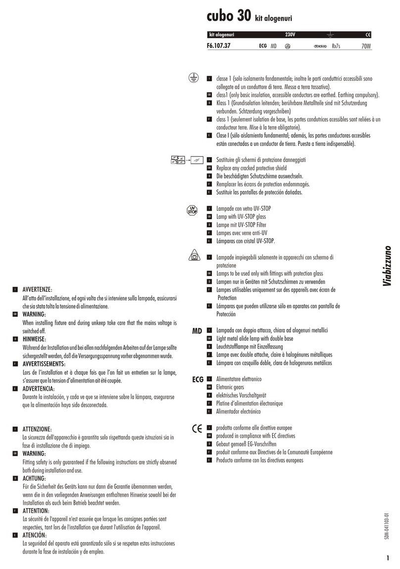Viabizzuno cubo 30 User manual