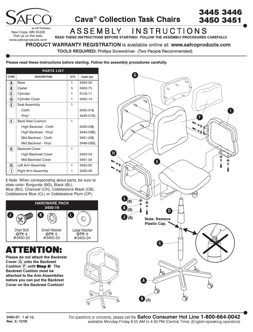 Safco Cava 3445 User manual