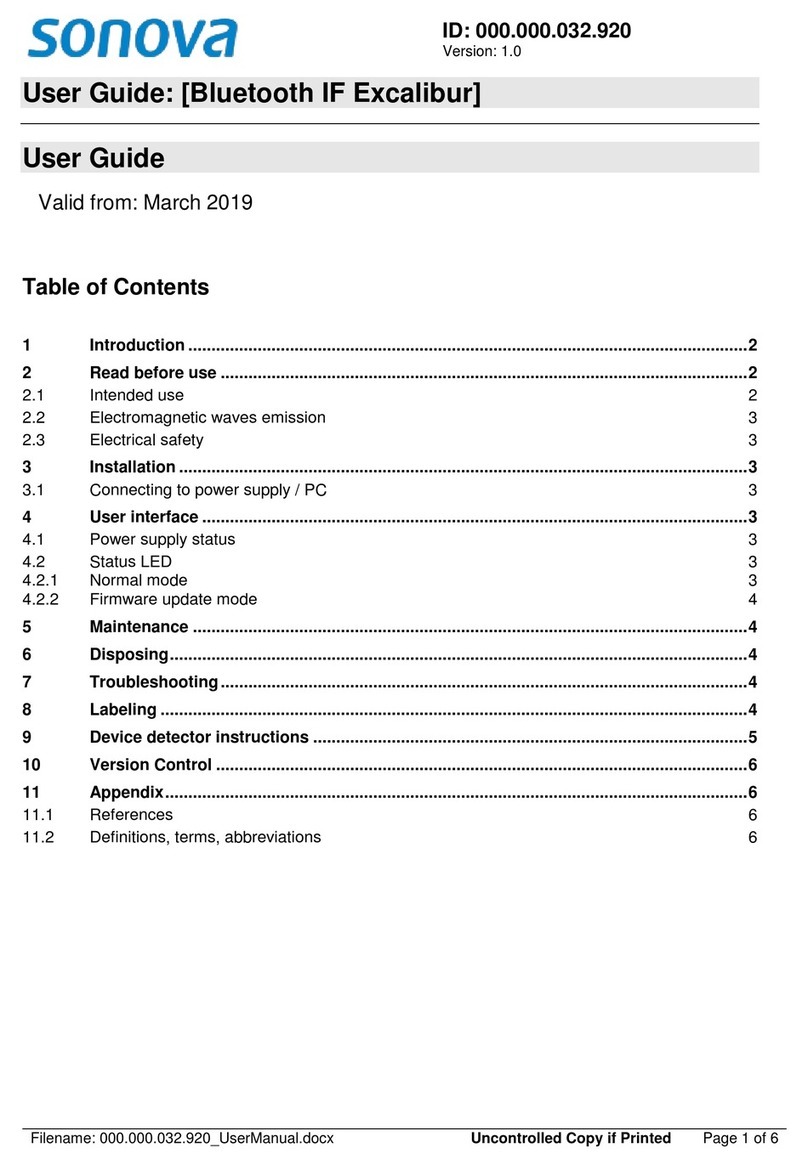 Sonova Bluetooth IF Excalibur User manual