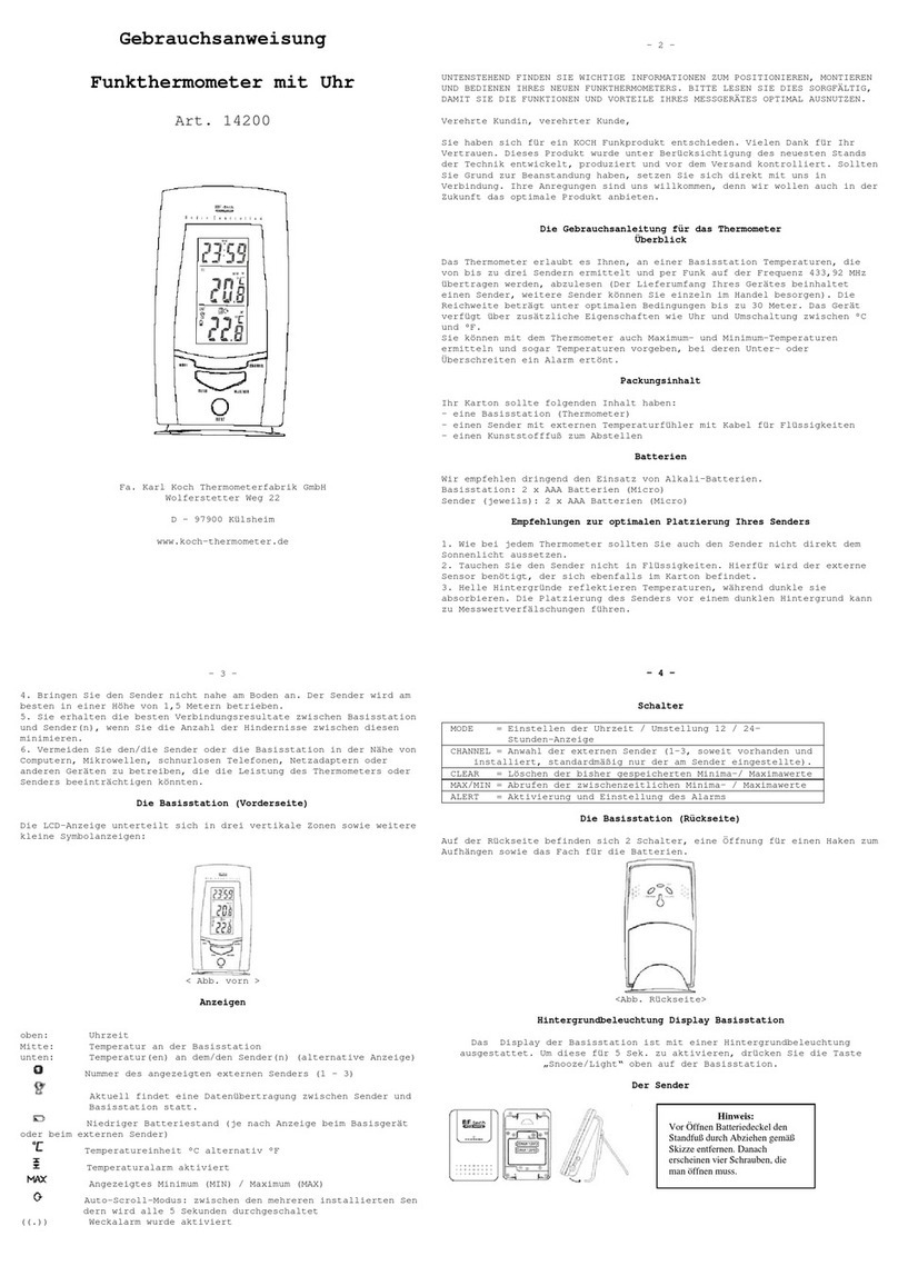Koch 14200 User manual