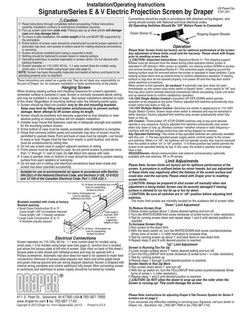 Draper Signature V Series Manual