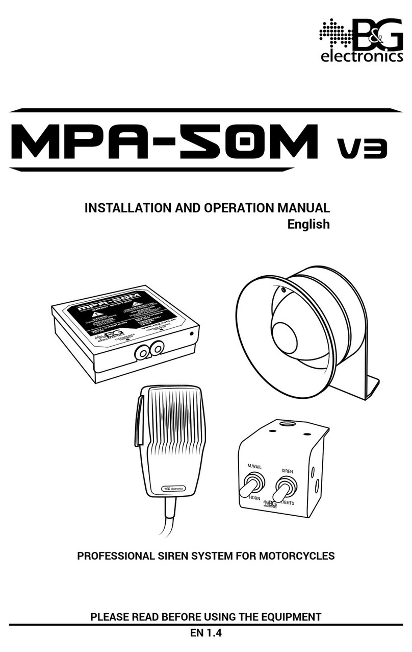 B&G electronics MPA-50M V3 User manual