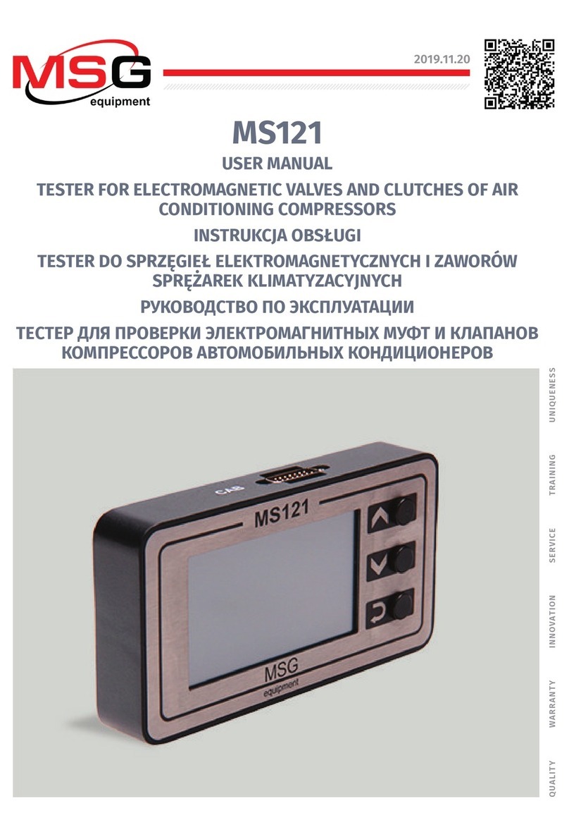 MSG Equipment MS121 user manual