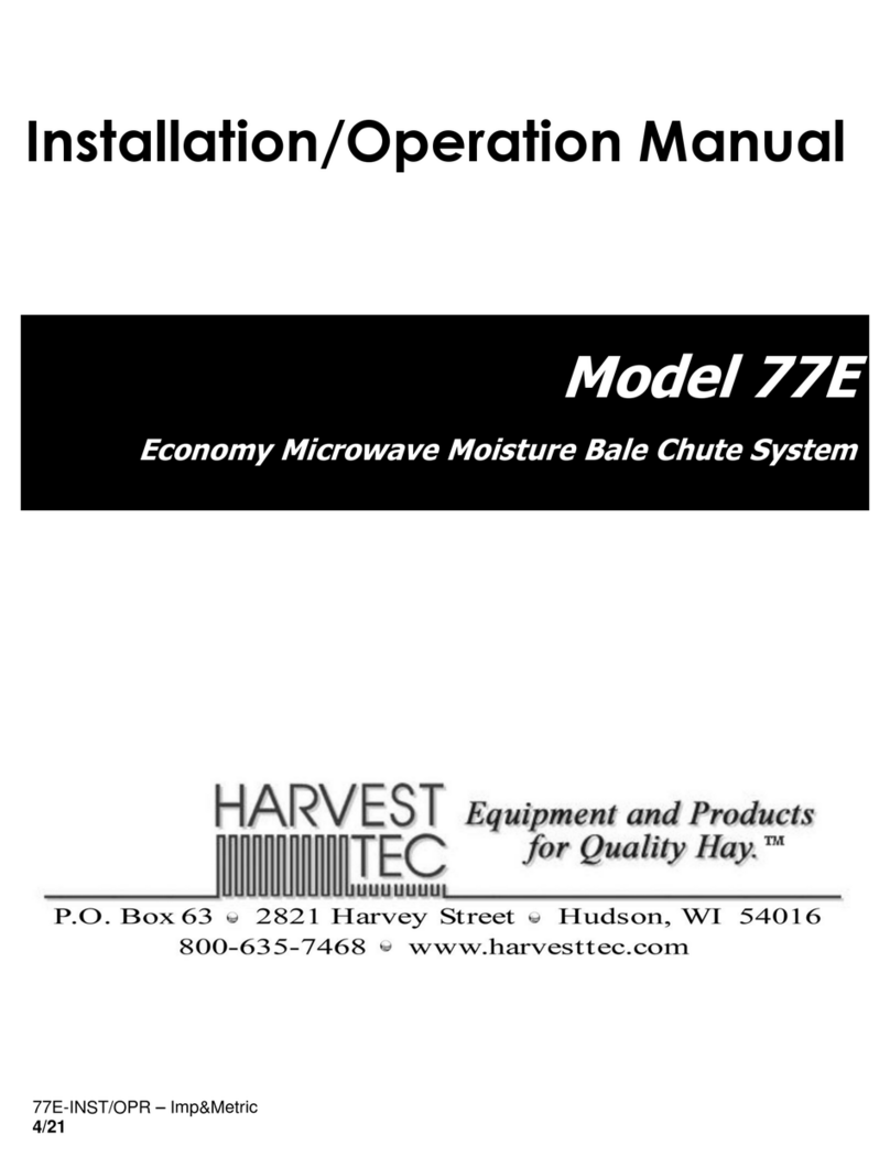 Harvest TEC 77E Installation & operation manual
