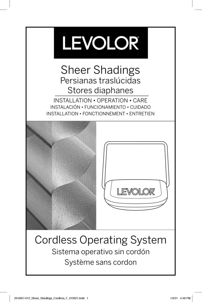 Levolor Sheer Shadings Installation operation care