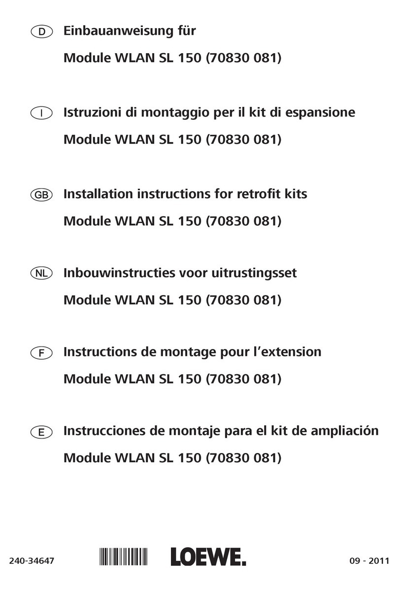Loewe SL 150 installation instructions