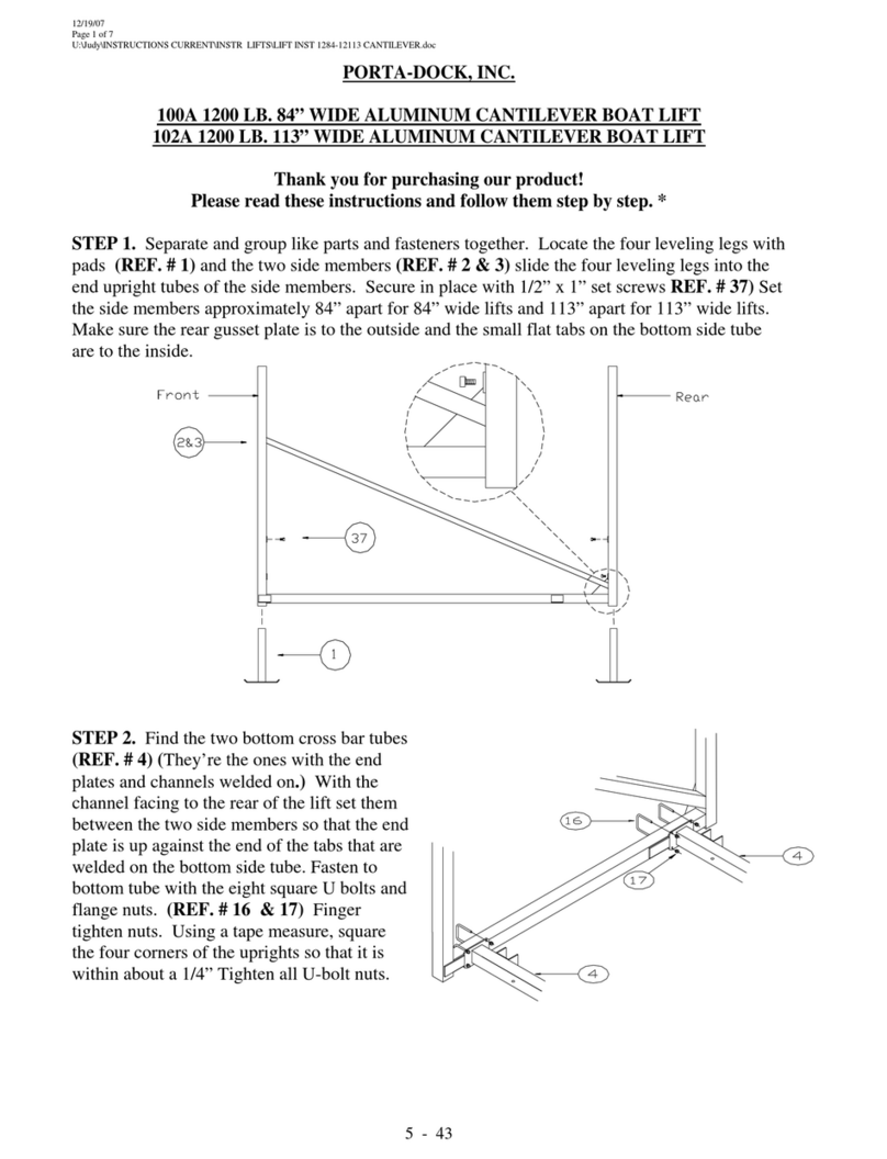Porta-Dock 100A instructions