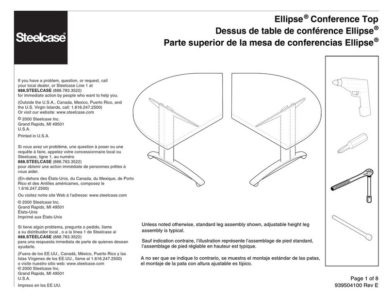 Steelcase Ellipse Conference Top User manual Steelcase Ellipse Conference Top User manual
