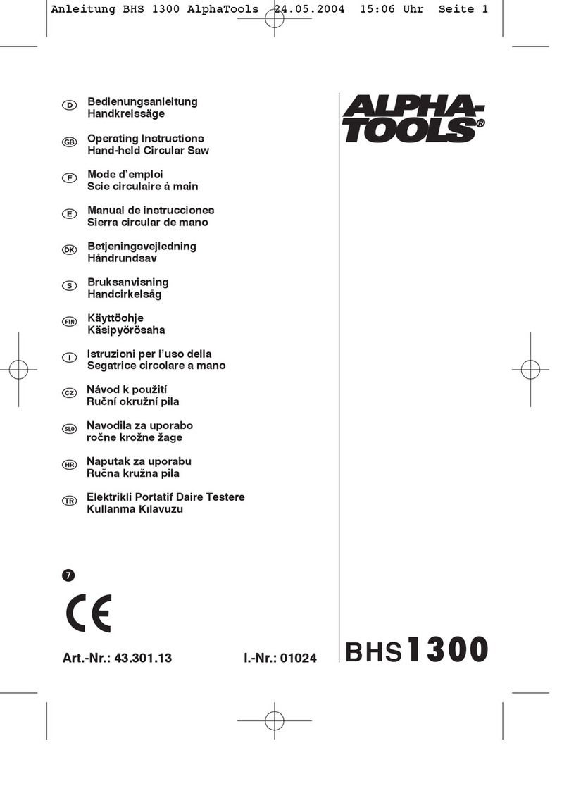 Alpha tools BHS1300 User manual