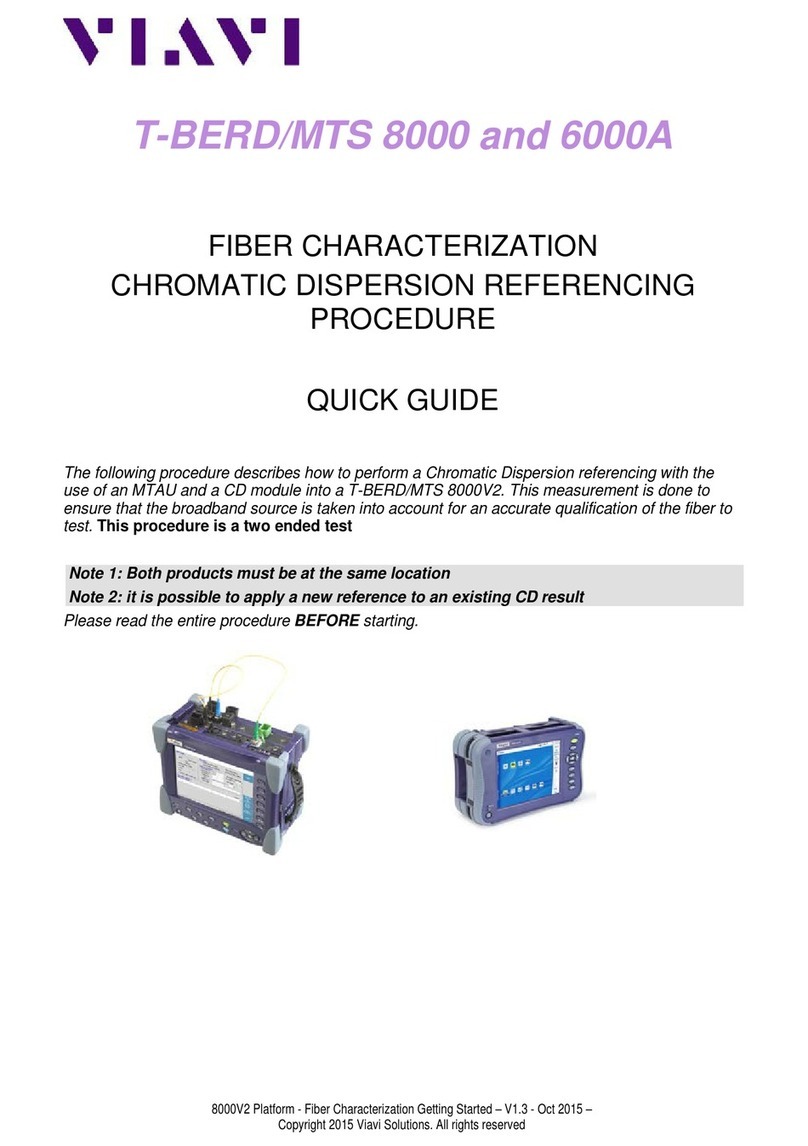 Viavi T-BERD/MTS 8000 quick guide