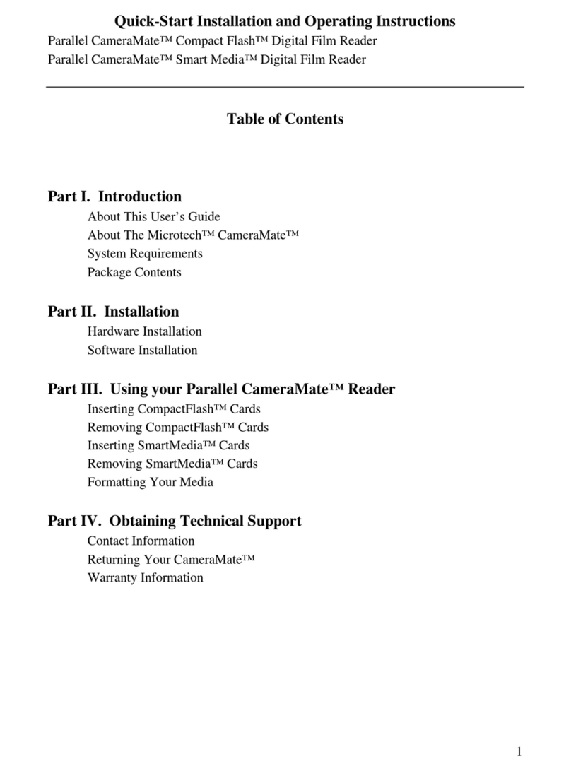 SCM Microsystems Microtech CameraMate CompactFlash User manual