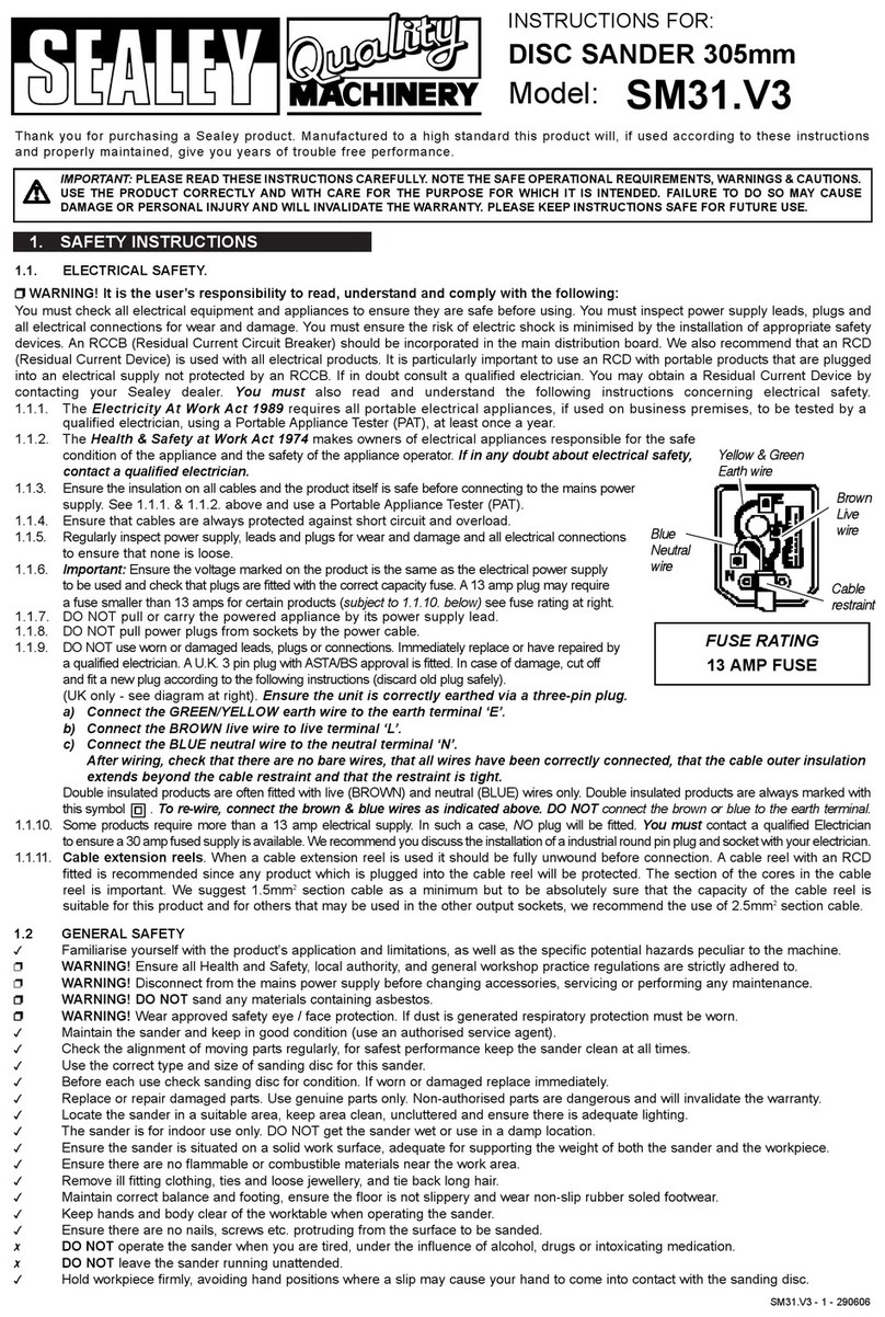Sealey SM31.V3 User manual