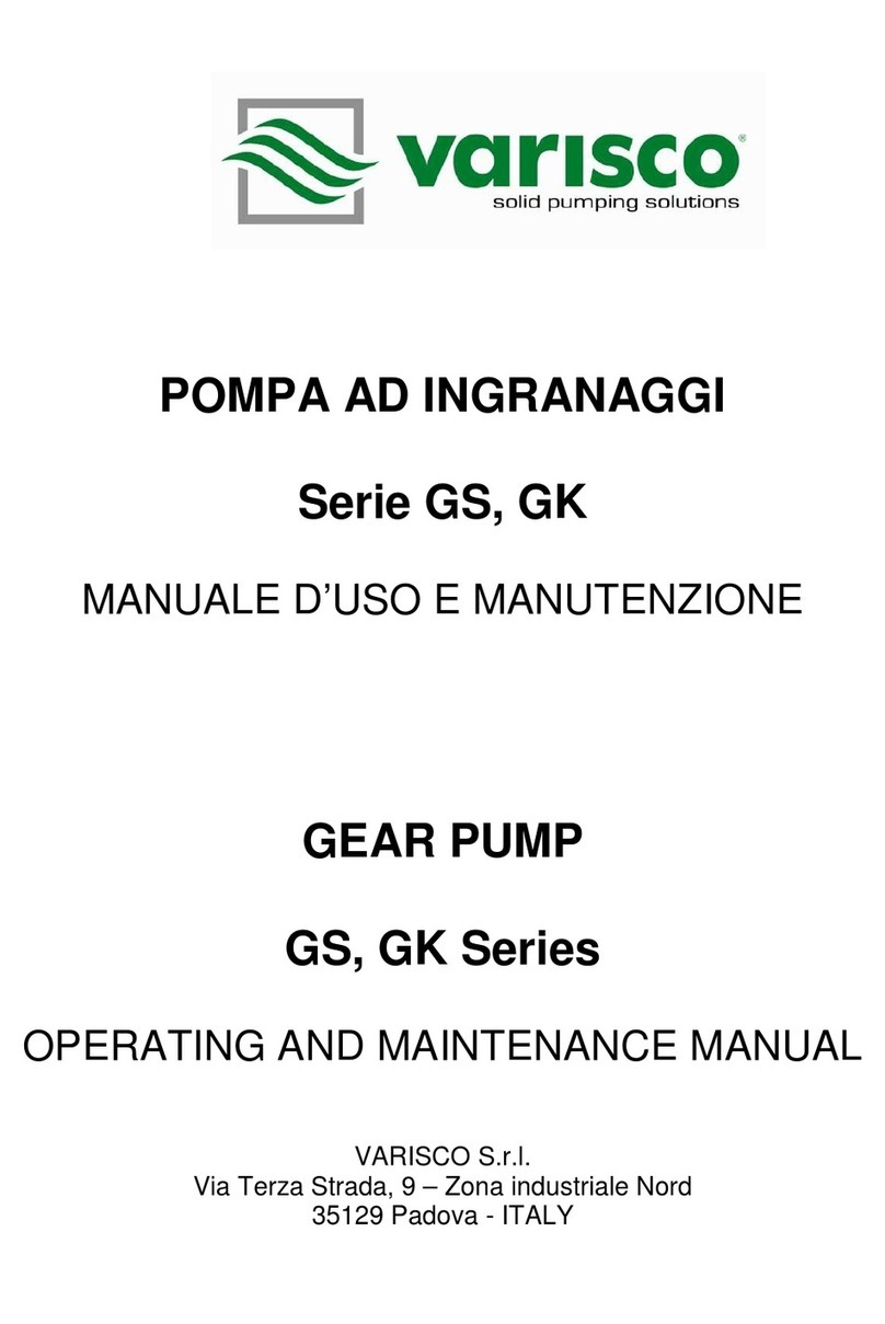VARISCO GS Series Operating instructions