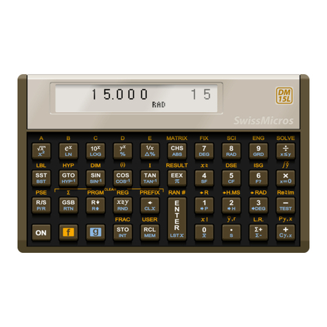 SwissMicros DM15 User manual