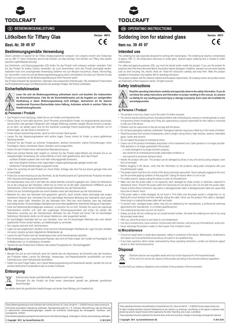 TOOLCRAFT 39 45 97 User manual