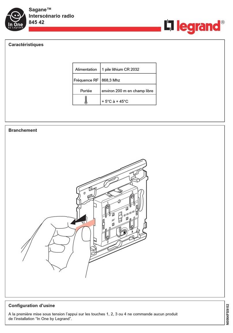 LEGRAND In One Sagane 845 42 quick start guide