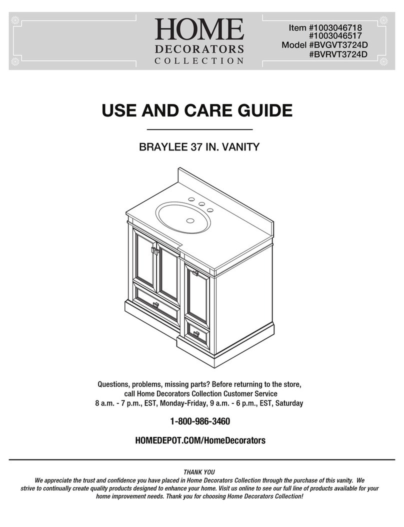 Home Decorators Collection BVGVT3724D Use and care guide Home Decorators Collection BVGVT3724D Use and care guide