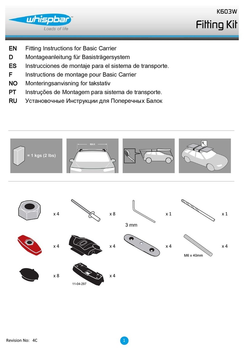 Whispbar K603W Fitting instructions