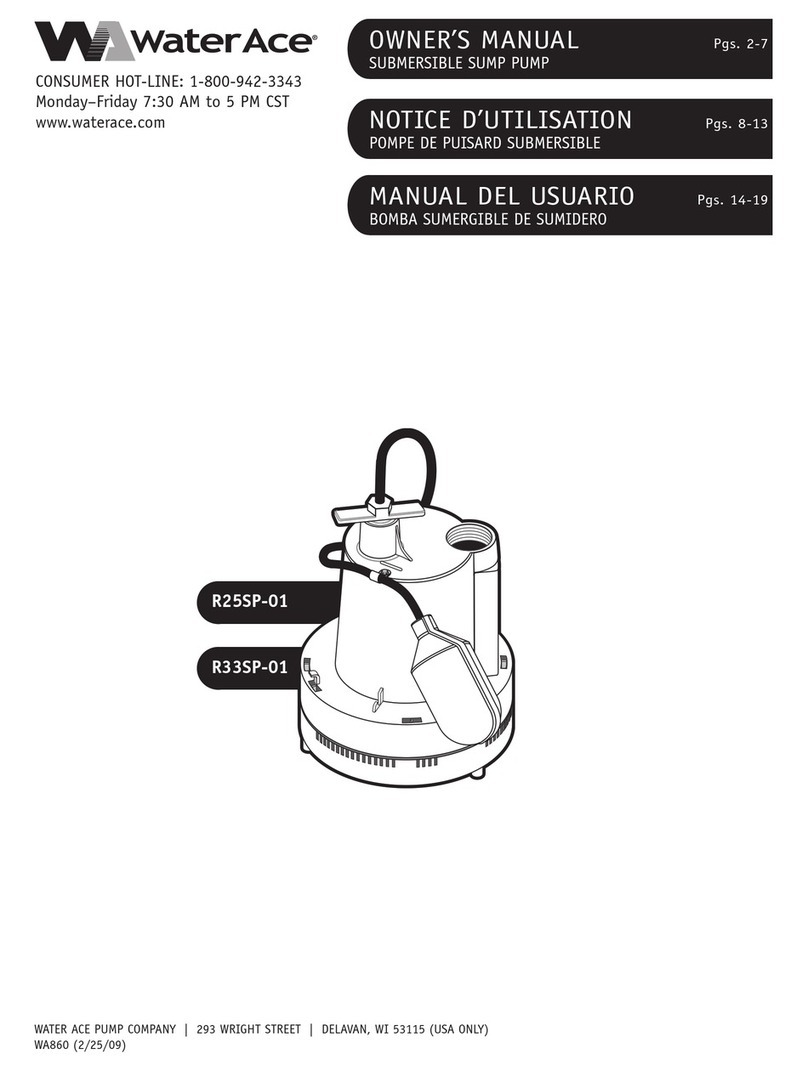WaterAce R25SP-01 User manual