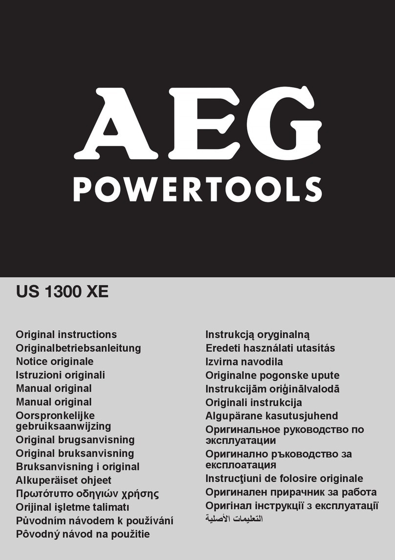 AEG US 1300 XE User manual