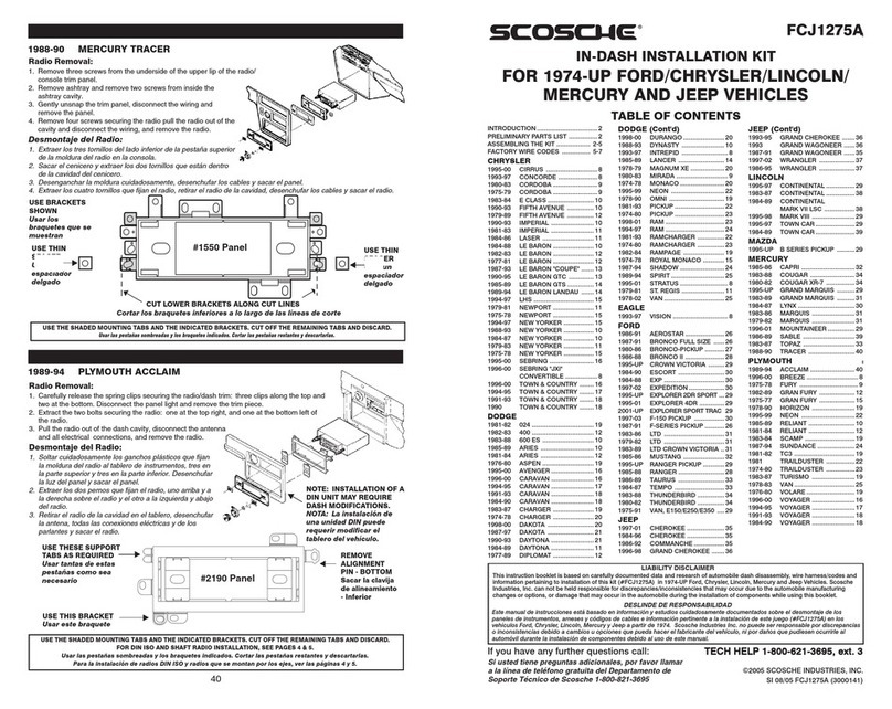 Scosche FCJ1275A User manual