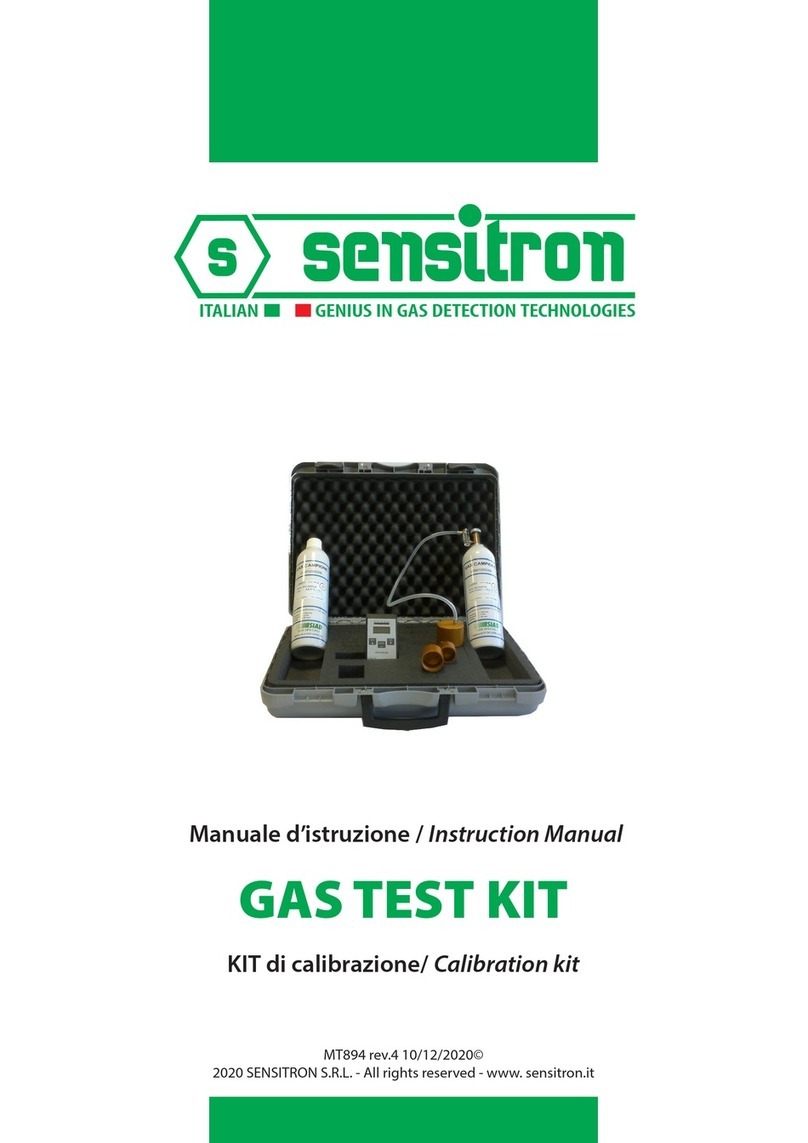 Sensitron GAS TEST KIT instruction manual