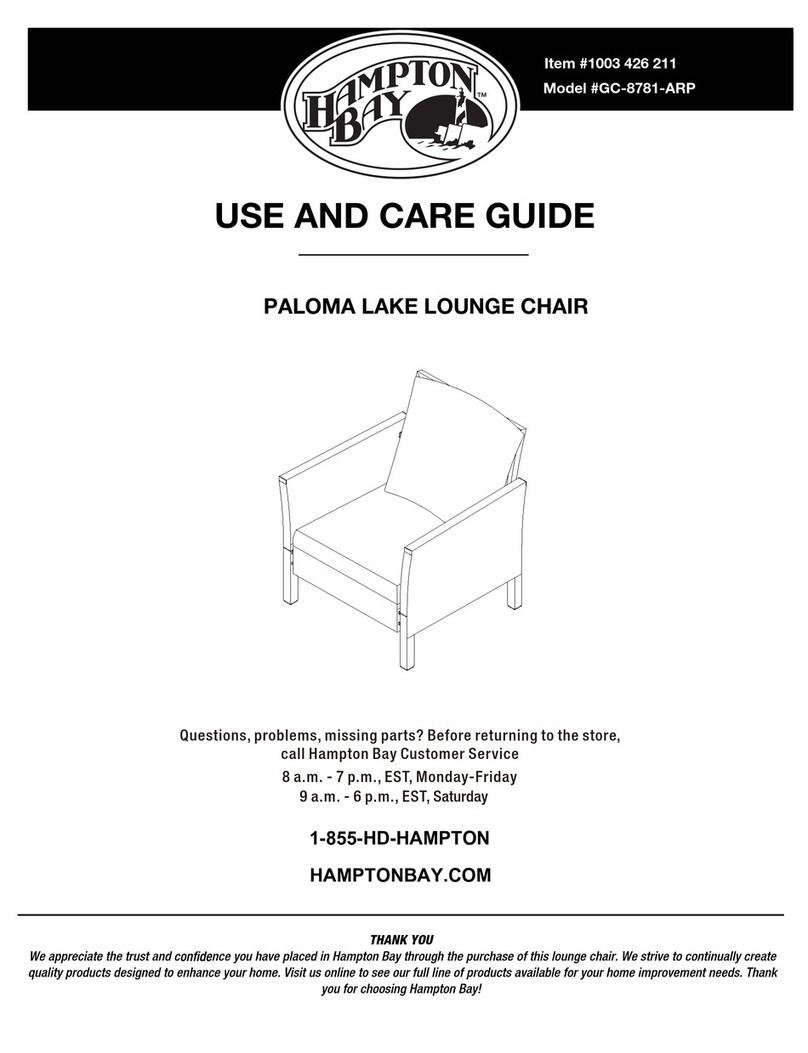 HAMPTON BAY GC-8781-ARP Use and care guide