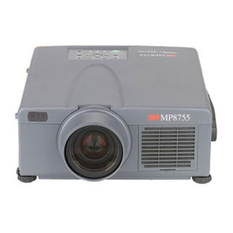 3M Multimedia Projector MP8755 User manual