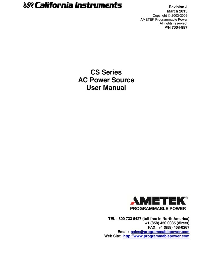 Ametek CS Series user manual