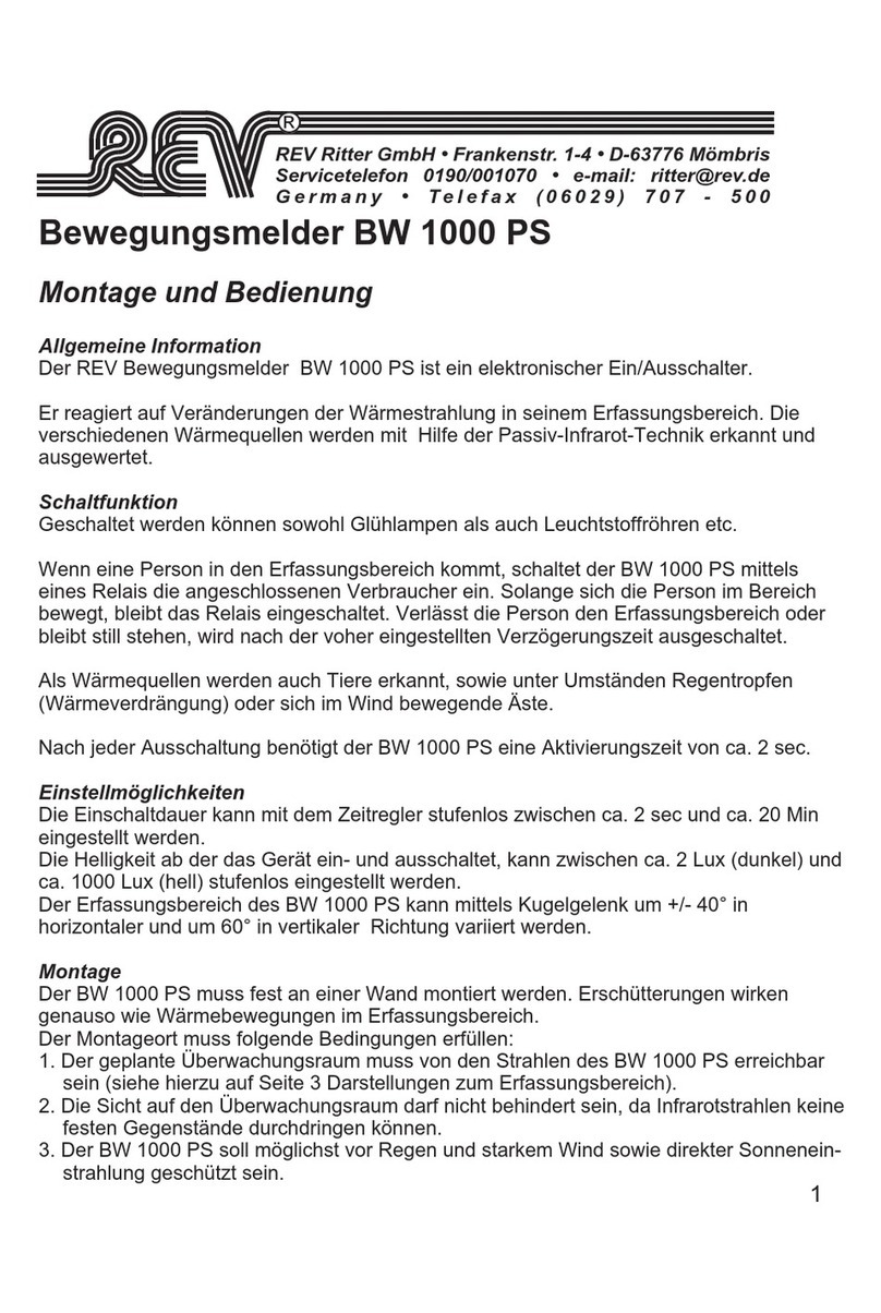 REV BW 1000 PS Mounting and operation