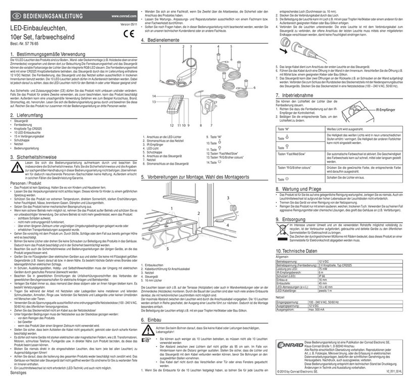 Conrad 57 76 65 operating instructions