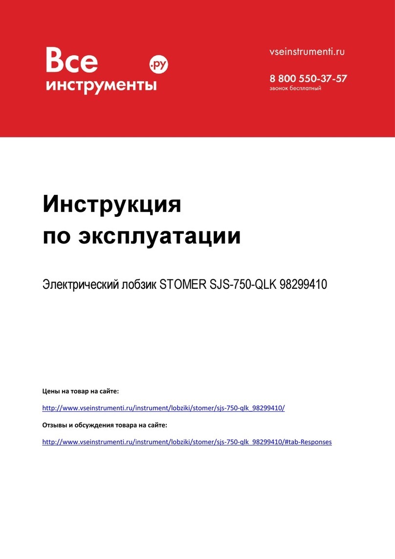 Stomer Professional SJS-750-QLK owner's manual
