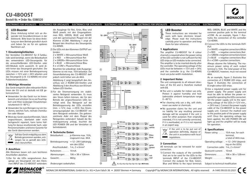Monacor CU-4BOOST manual