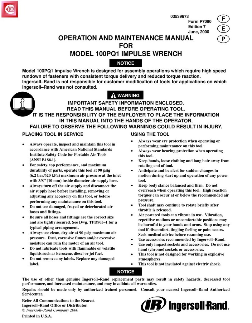 Ingersoll-Rand 100PQ1 User manual