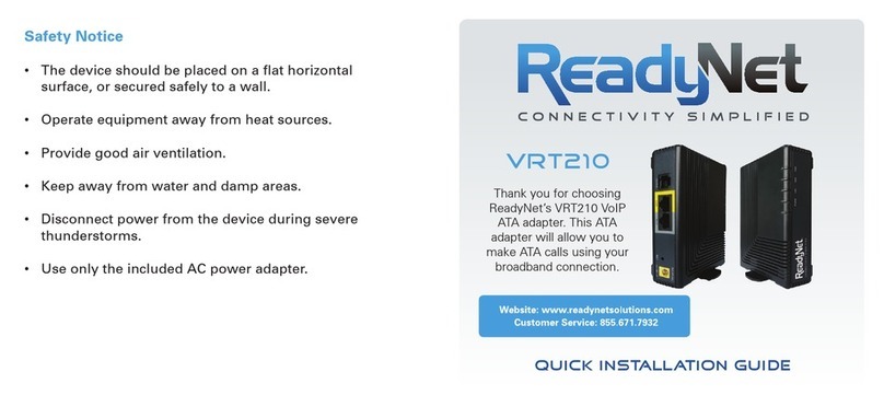 ReadyNet VRT210 Quick installation guide