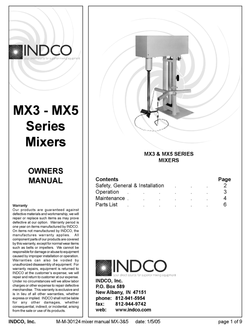 INDCO MX3 Series owner's manual