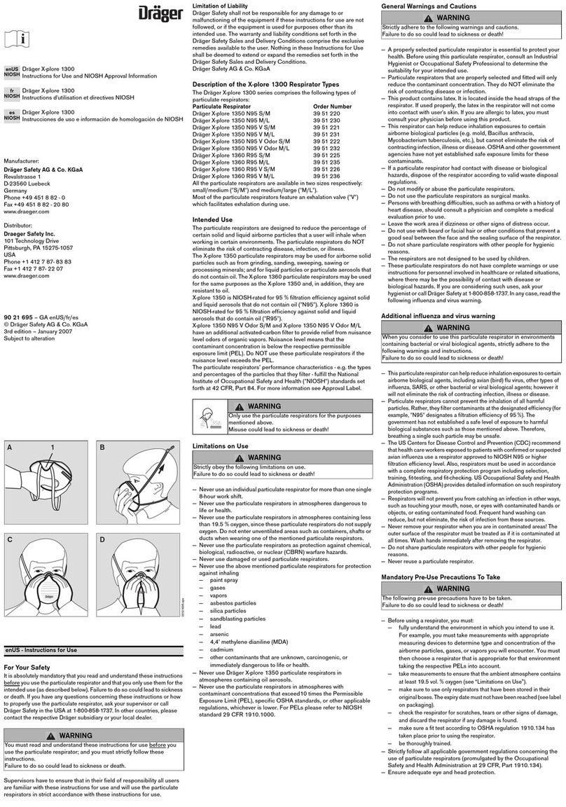 Dräger X-plore 1300 Series Instructions for use