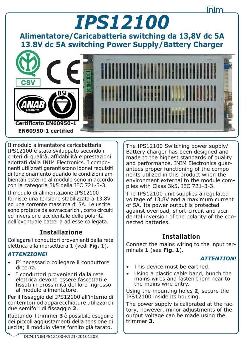 INIM IPS12100 User manual