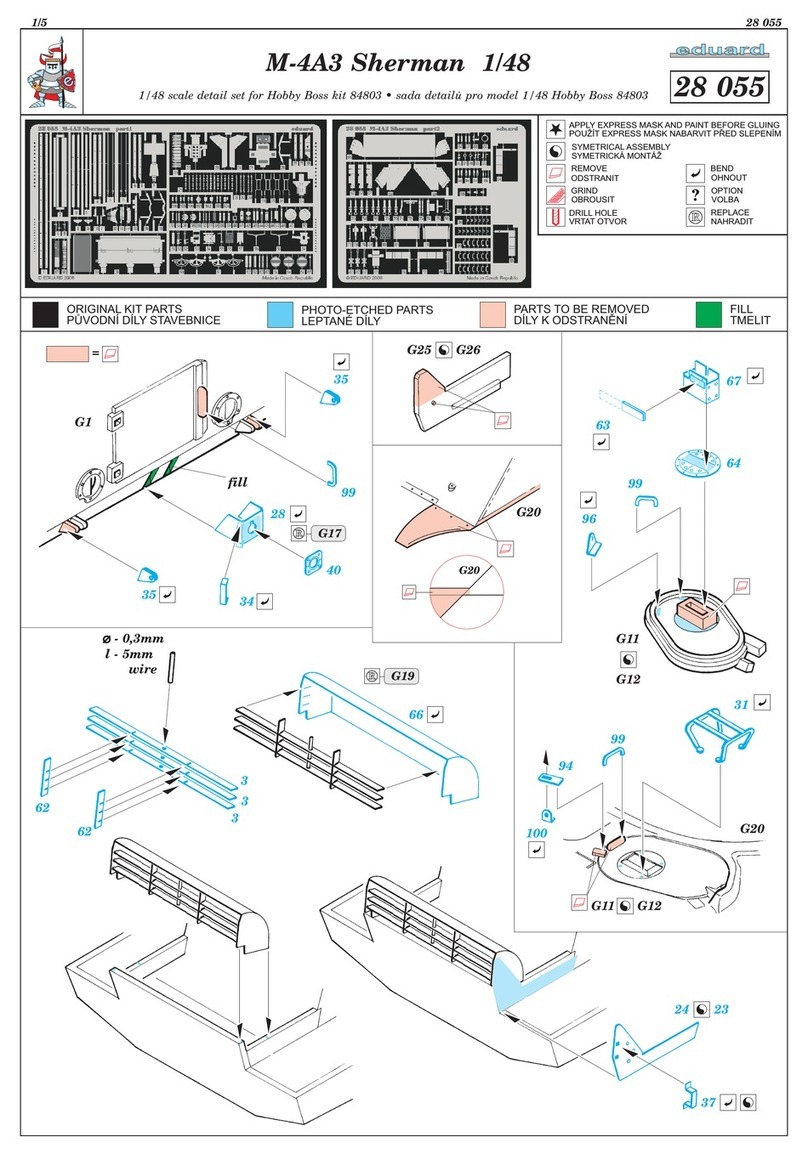 Eduard M-4A3 Sherman 1/48 User manual