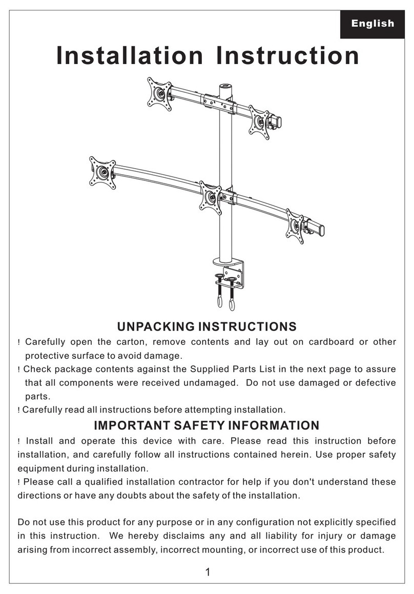 Display Mount Pro Curve-F User manual