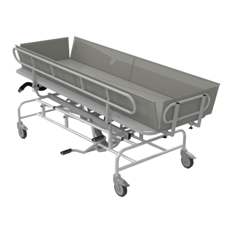 FREEWAY Height Adjustable Shower Trolley with Liner... user manual
