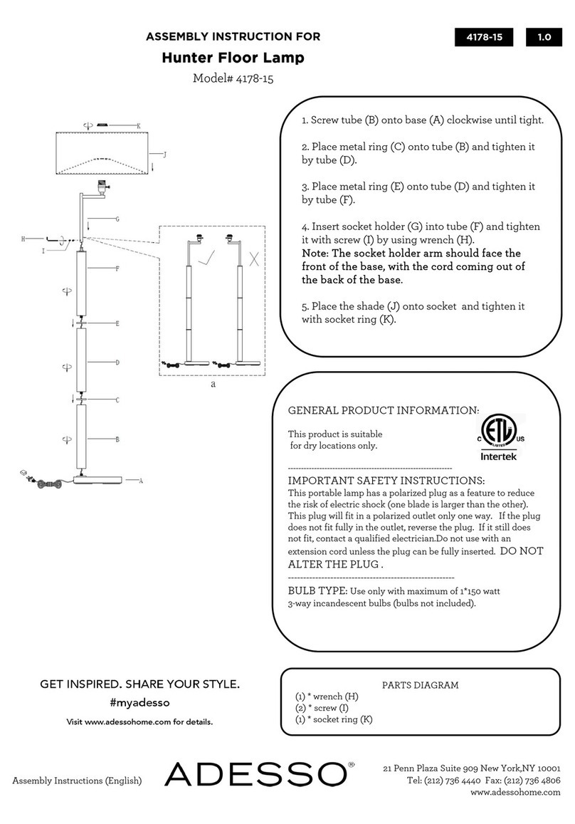 Adesso Hunter 4178-15 Assembly instruction