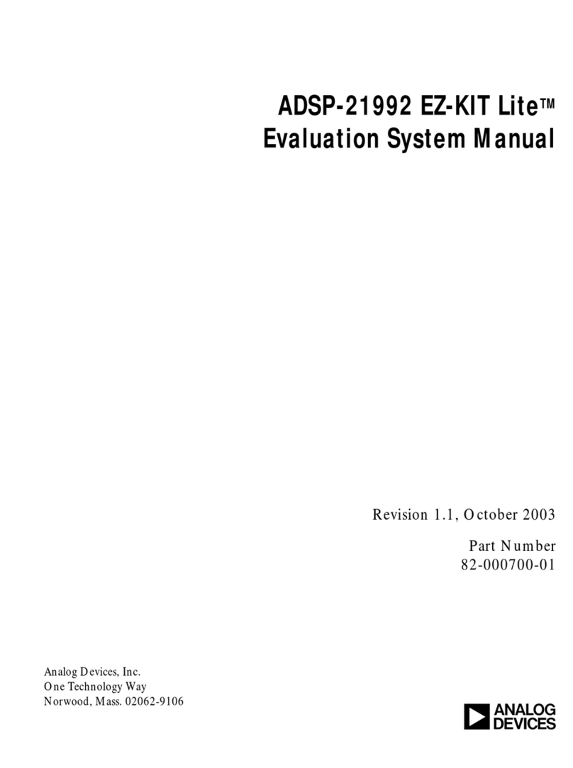 Analog Devices ADSP-21992 EZ-KIT LITE User guide