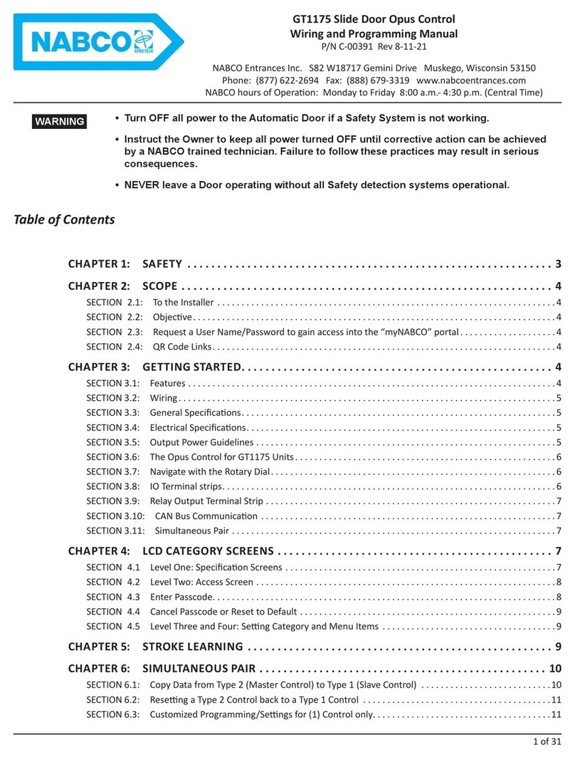 Nabco GYRO TECH GT-1175 Owner's manual