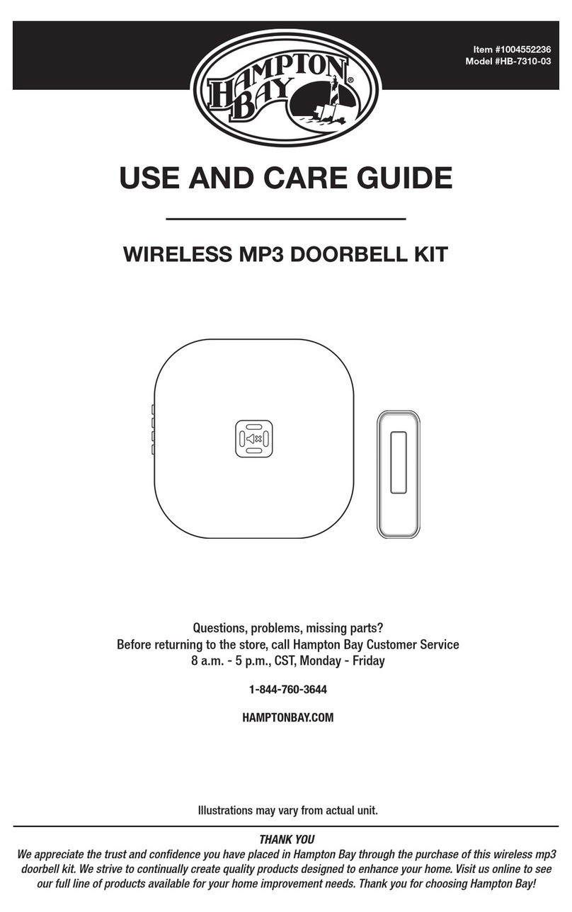 HAMPTON BAY HB-7310-03 Use and care guide