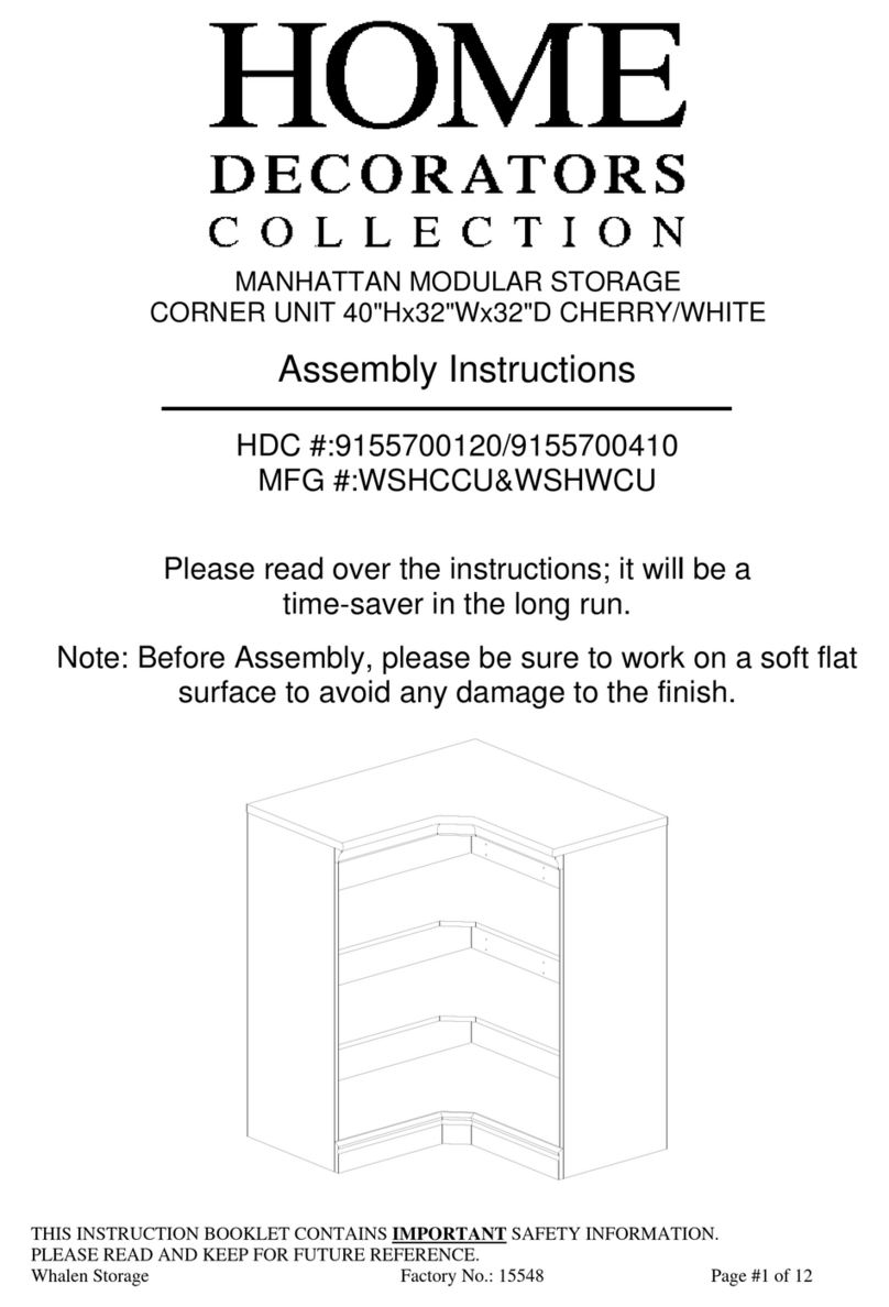 Home Decorators Collection WSHCCU Assembly instructions